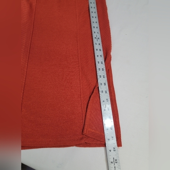 Band Of The Free BOG Collective RENEE Rust Ribbed Pencil Skirt Size Small - Picture 7 of 10